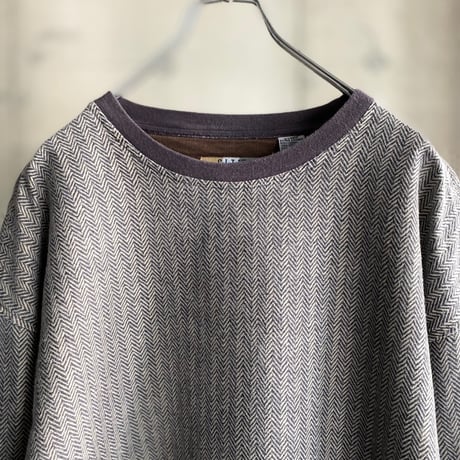 1990's Herringbone pattern printed cotton cut & sew