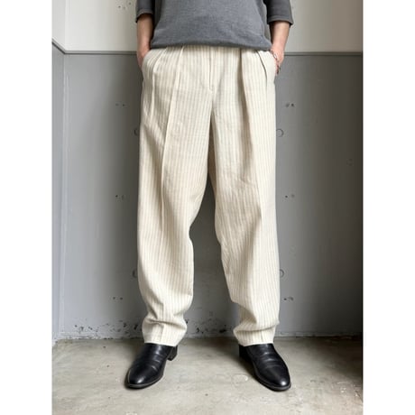 1980's-1990's "Liz claiborne" Linen / Rayon fabric 2tuck slacks pants