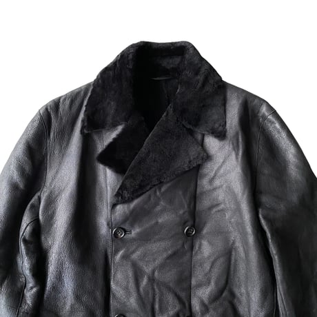 2000's "JIL SANDER" Double breasted leather coat