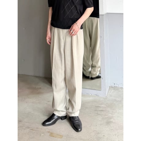 1980's-1990's "Liz claiborne" Linen / Rayon fabric 2tuck slacks pants