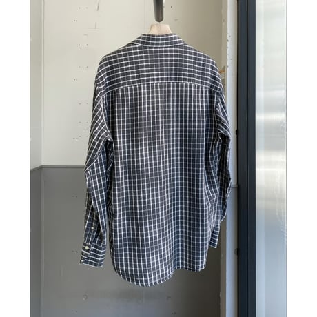 2000's "BILL BLASS" Linen × Cotton plaid pattern long sleeve shirt
