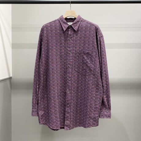1990's Cotton Jacquard fabric long sleeve shirt