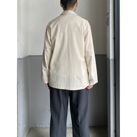 (Deadstock) 1990's ”Guy Laroche" Cotton/Viscose open collar shirt