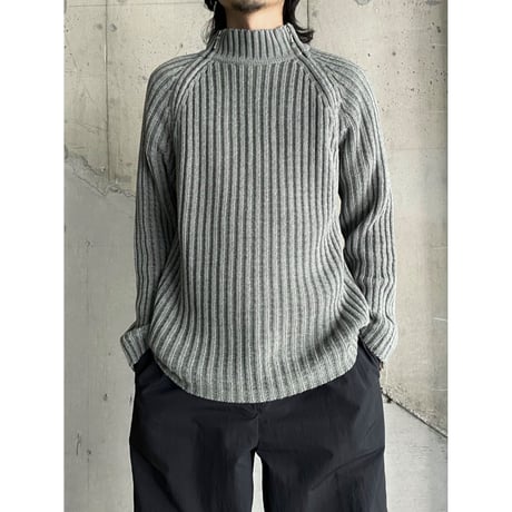 2000's Dual zip design wool blend knit sweater