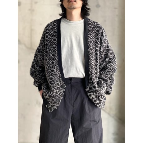 1980's Wide & Short silhouette knit cardigan