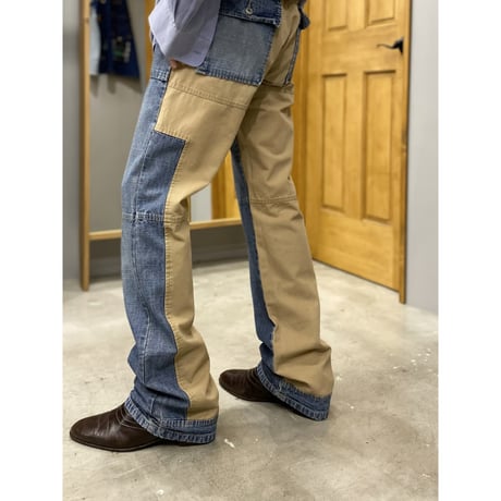 2000's〜 Two tone color denim pants