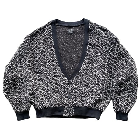1980's Wide & Short silhouette knit cardigan
