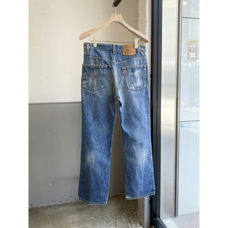 2000's "Levi's 517" Dameged & Painted semi-flare denim pants
