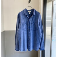 1990's "EZZE WEAR" HONEY-KOMB COTTON L/S SHIRT
