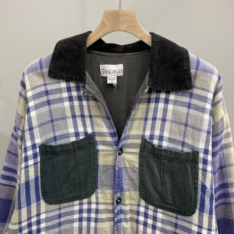 1990's Open collar 4pocket cotton shirt