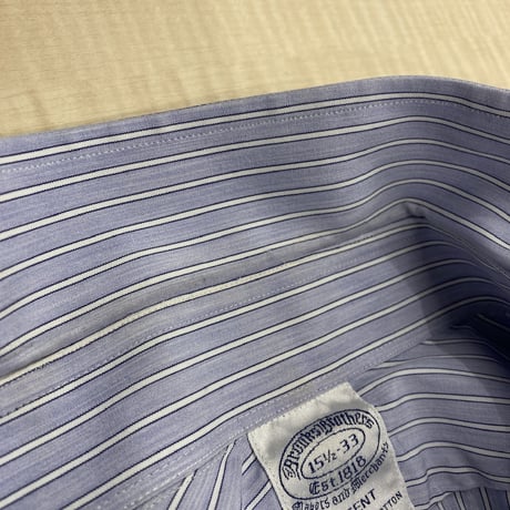 ”Brooks Brothers" USA MADE Egyptian Cotton Striped Shirt