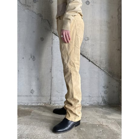 1990's-2000's "Levi's" SALESMAN SAMPLE Suede leather 5pocket pants
