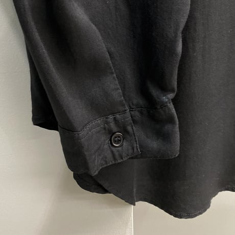 1980's-1990's Asymmetrical design rayon shirt