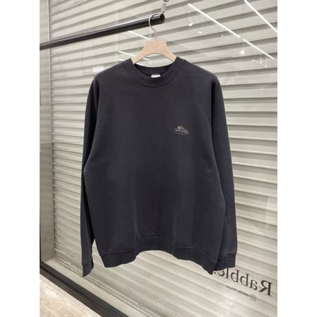 1990's EURO "FRUIT OF THE LOOM" Sun faded sweat shirt (BLK)