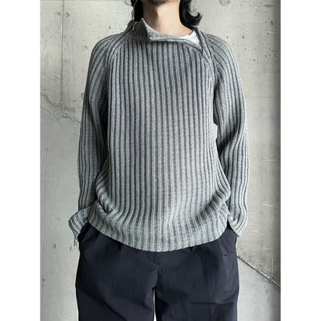 2000's Dual zip design wool blend knit sweater