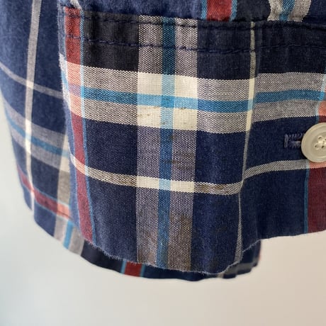 〜1970's "VENTURA" Open collar plaid shirt