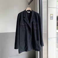 1990's Type Safari Jacket Linen Blended Relaxing Jacket