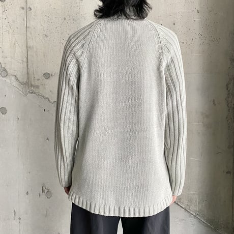2000's Asymmetrical zip design knit sweater