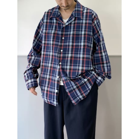 〜1970's "VENTURA" Open collar plaid shirt