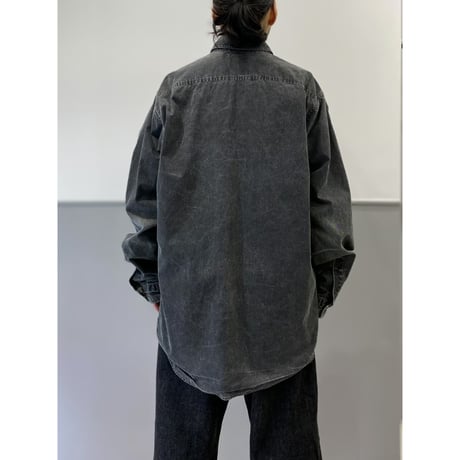 1980's-1990's "L.L.Bean" Black denim shirt