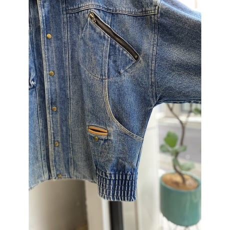 1980's-1990's "TOGETHER" Leather Switching Design Denim Jacket