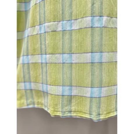 1990's Open collar plaid shirt