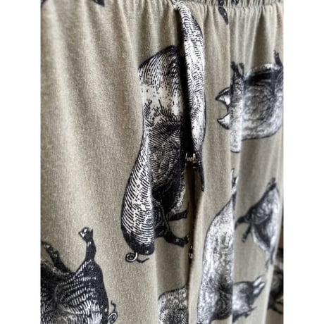 PIG Pattern relaxing pants with Pocket