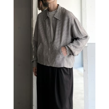 1990's Acetate/Rayon plaid patterned cropped jacket