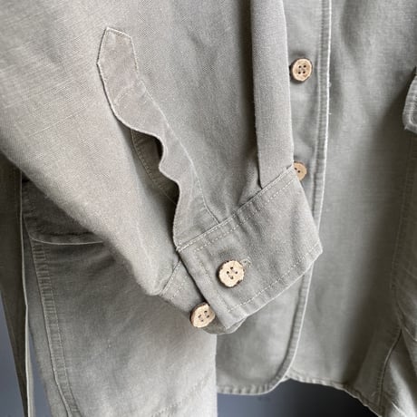 1980's-1990's "ELISABETH A LIZ CLAIBORNE" Linen / Rayon fabric safari jacket
