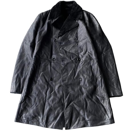 2000's "JIL SANDER" Double breasted leather coat