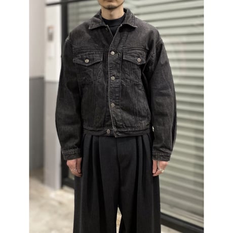 1980's-1990's "GAP" Black denim trucker jacket