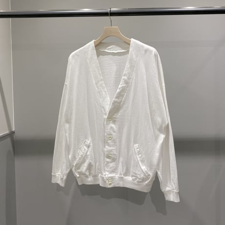 1980's-1990's Wide silhouette white color cardigan