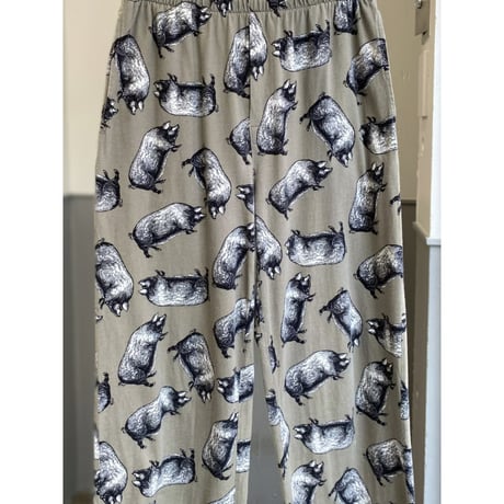 PIG Pattern relaxing pants with Pocket