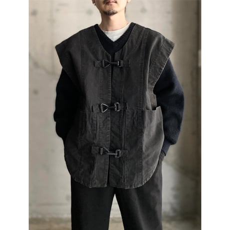 1980's Cotton fabric hook vest