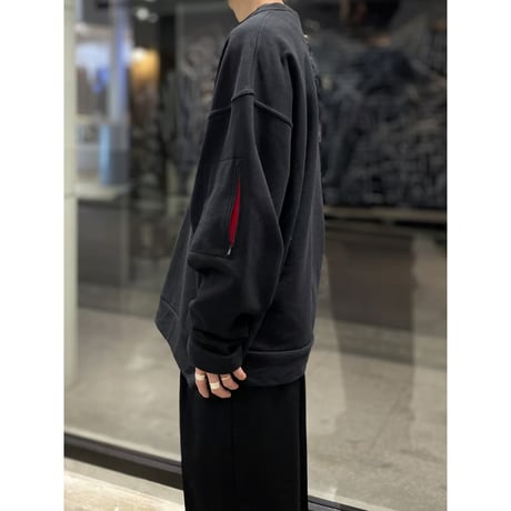 1990's Arm pocket design cotton sweat shirt