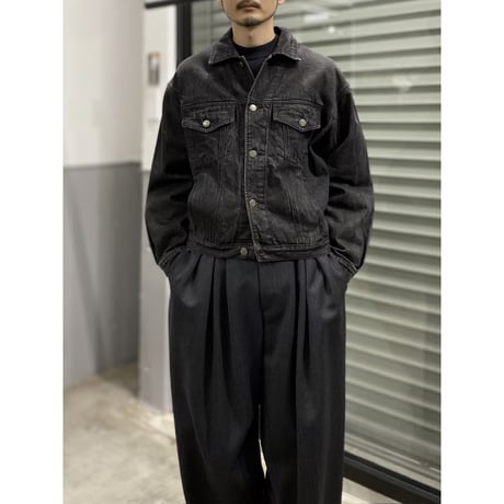 1980's-1990's "GAP" Black denim trucker jacket