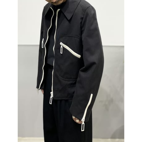 1970's BELGIUM MADE Black & White Zip Up Jacket
