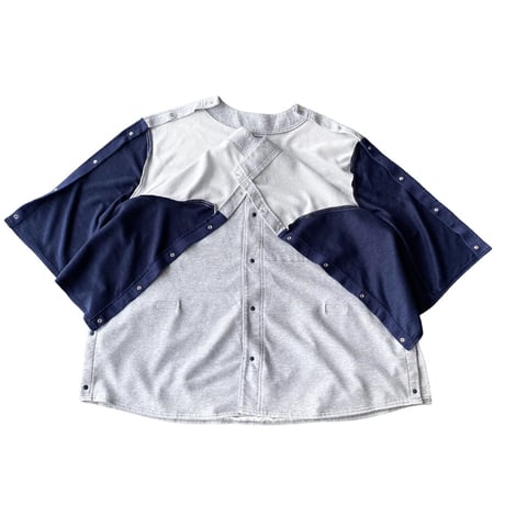 Detachable design 2tone color shirt