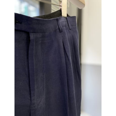 1980's-1990's "JHANE BARNES" Silk × Linen fabric 2tuck slacks pants