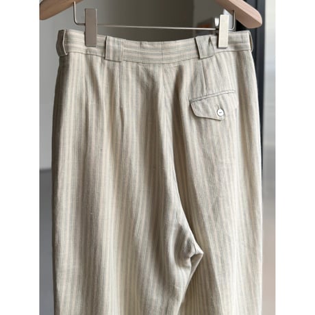 1980's-1990's "Liz claiborne" Linen / Rayon fabric 2tuck slacks pants