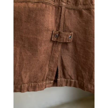 "PERUVIAN CONNECTION" Linen fabric double zipper jacket