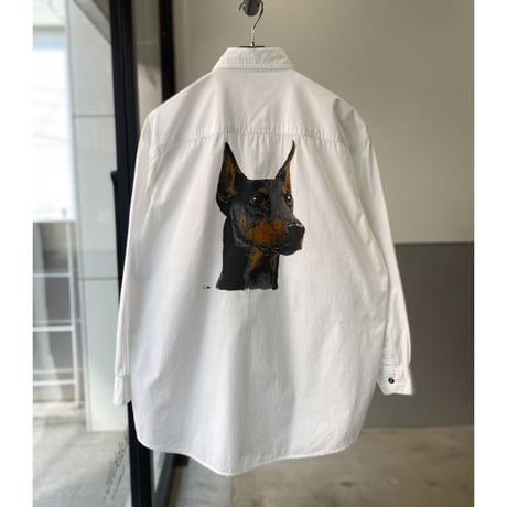 1990's DOBERMAN Back printed Long sleeve shirt