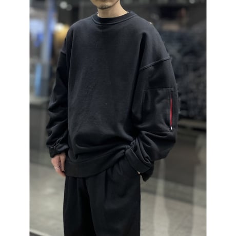1990's Arm pocket design cotton sweat shirt