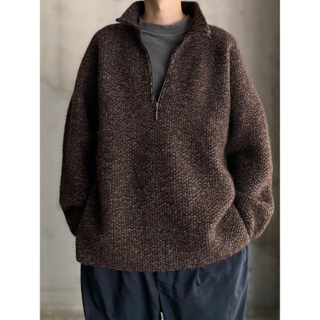 1990's Half zip Ecuador wool knit sweater