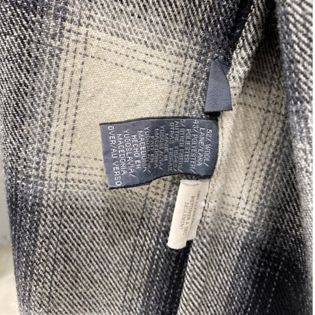 Late-1980's "Liz wear" L/S Ombre patterned wool shirt