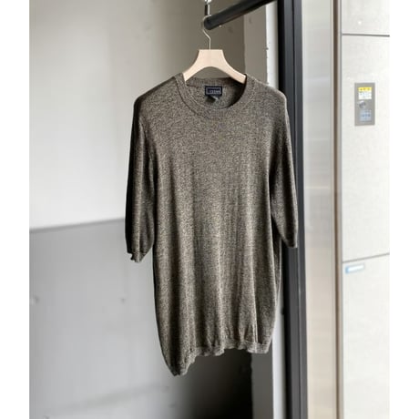2000's Silk / Cotton fabric short sleeve melange knit