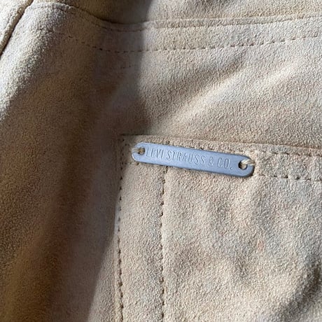1990's-2000's "Levi's" SALESMAN SAMPLE Suede leather 5pocket pants
