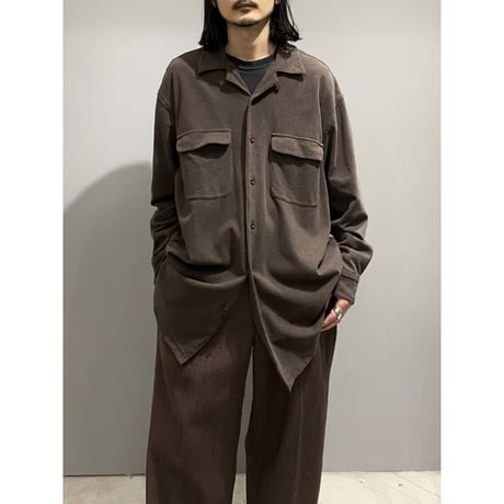 2000's "ORVIS" Open collar cotton shirt
