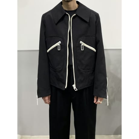 1970's BELGIUM MADE Black & White Zip Up Jacket