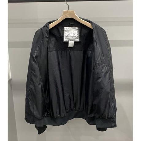 1990's-2000's Black color cup shoulder jacket